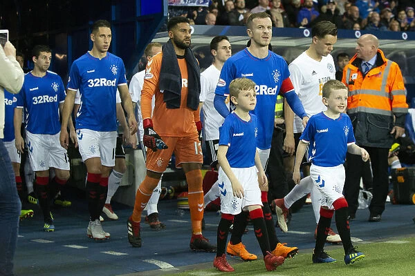 Rangers Football Club: Andy Halliday Leads Out Mascots at Ibrox Stadium - Betfred Cup Quarterfinal vs Ayr United