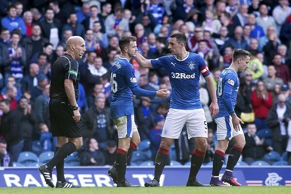 Rangers Football Club: Andy Halliday and Lee Wallace Celebrate Thrilling Goal at Ibrox Stadium