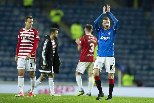 Rangers Football Club: Andy Halliday's Triumphant Salute Amidst Ecstatic Ibrox Fans Celebrating Ladbrokes Premiership Victory