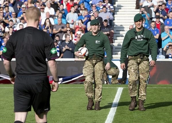 Rangers Football Club: Armed Forces Abseil and 8-0 Victory over Stenhousemuir in SPFL League 1