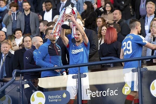Rangers Football Club: Billy King Celebrates Scottish Cup Victory with the Petrofac Training Cup at Hampden Park (2003)