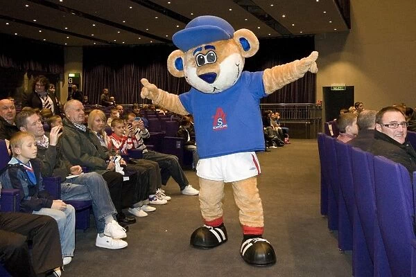 Rangers Football Club and Broxi Bear at the 2010 Junior AGM