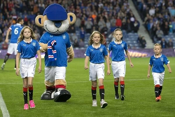 Rangers Football Club: Broxi Bear and Mascots Celebrate 2003 Scottish League Cup Victory