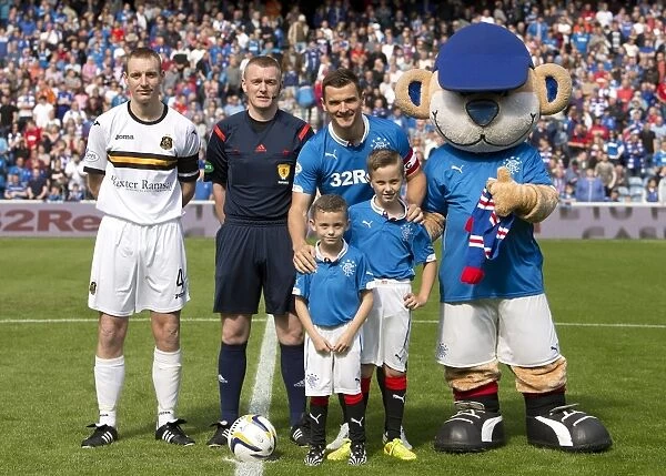 Rangers Football Club: Celebrating the 2003 Scottish Cup Victory with Captain Lee McCulloch and Mascots at Ibrox Stadium