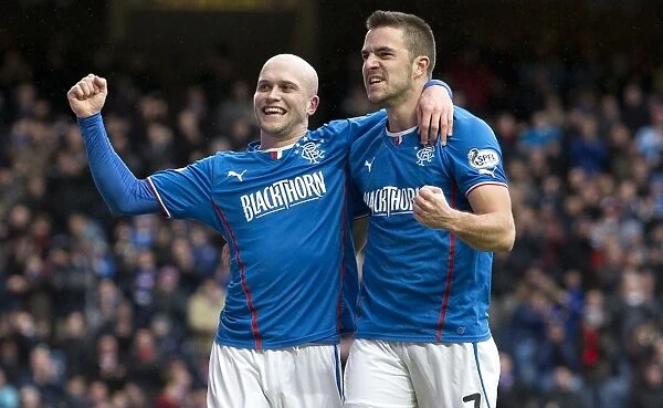 Rangers Football Club: Celebrating Glory - Nicky Law and Andy Little's Thrilling Goal at Ibrox Stadium
