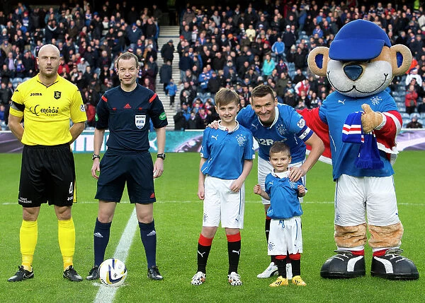 Rangers Football Club: Celebrating Scottish Cup Victory with Captain Lee McCulloch and Mascots (2003)