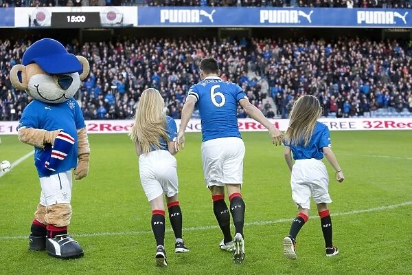 Rangers Football Club: Celebrating Scottish Cup Victory with Captain Lee McCulloch and Mascots (2003)