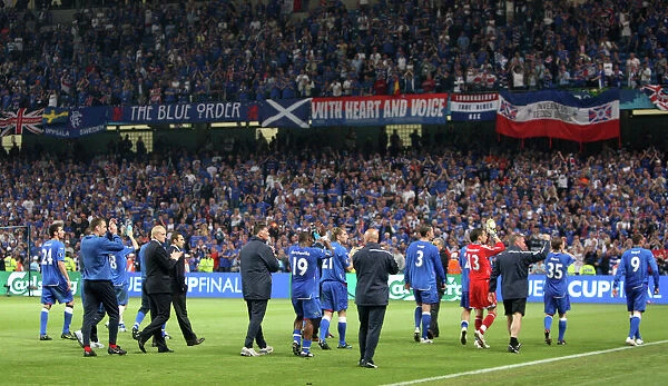 Rangers Football Club: Celebrating UEFA Cup Victory over Zenit St. Petersburg at Manchester City Stadium (2008)