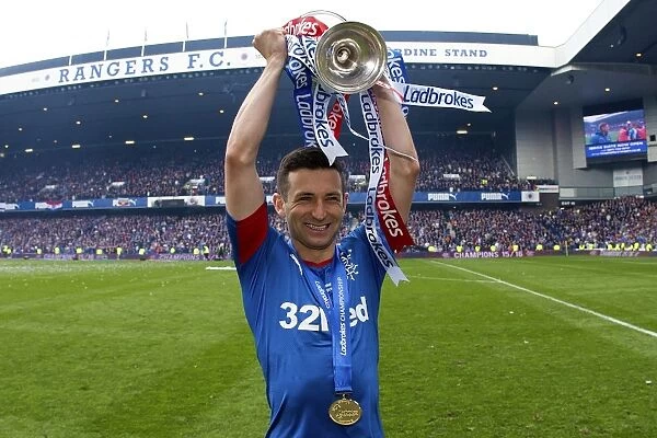 Rangers Football Club: Champions of Scotland - Jason Holt Lifts the Ladbrokes Trophy in Ibrox Stadium