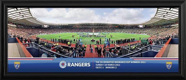 Rangers Football Club: Co-operative Insurance Cup Winners 2011 - Special Edition: Framed Panoramic (30x11.5 inches) and Desktop Print (13x5 inches)