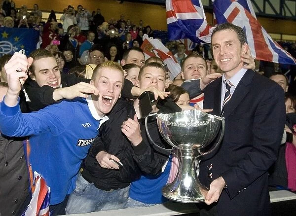 Rangers Football Club: David Weir and Fans Celebrate Co-operative Cup Victory at Ibrox Stadium (2011)