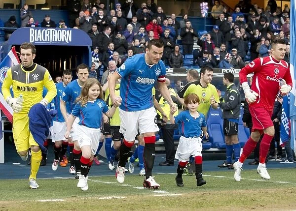 Rangers Football Club: Double Victory Celebration - Lee McCulloch and Mascots at Ibrox Stadium (Scottish League One and Scottish Cup, 2003)