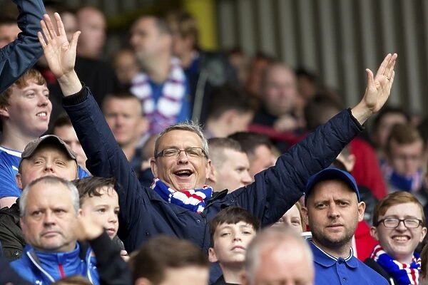 Rangers Football Club: Electric Atmosphere in Ibrox Fan Zone - Scottish Premiership Clash vs Hearts of Midlothian (Scottish Cup Champions)