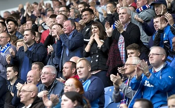 Rangers Football Club: Euphoric Fans Honoring Their Heroes During League Cup Match vs. Peterhead at Ibrox Stadium