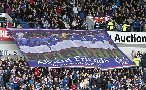 Rangers Football Club: Glorious Ibrox Triumph - Scottish Cup Victory 2003: Fans Celebrate with Championship Banner