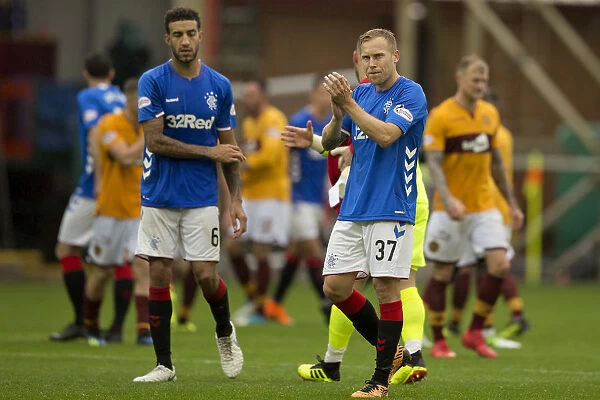 Rangers Football Club: Goldson and Arfield Salute Adoring Fans after Motherwell Victory - Ladbrokes Premiership Triumph