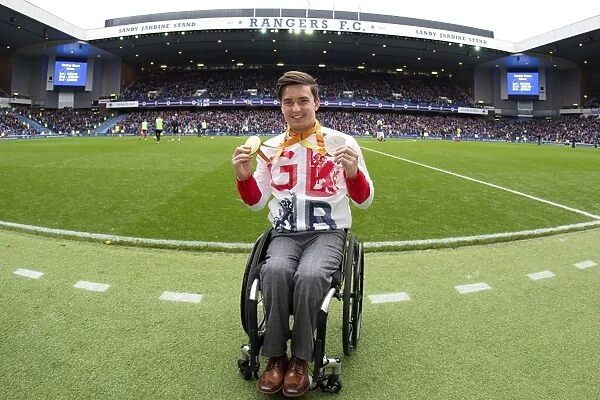 Rangers Football Club: Gordon Reid Displays Olympic Tennis Medals at Ibrox Stadium During Scottish Cup Match