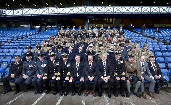 Rangers Football Club: Honoring Armed Forces before Scottish Cup Victory (2003) - Ally McCoist, David Somers, and Graeme Wallace