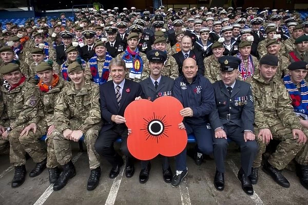 Rangers Football Club: Honoring Heroes - Sandy Jardine, Kenny McDowall, and 400 Military Personnel Unite at Ibrox Stadium (2-0 Peterhead)