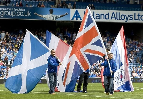 Rangers Football Club: Ibrox - Flag Bearers Celebrate 2-1 Pre-Season Victory over Newcastle United