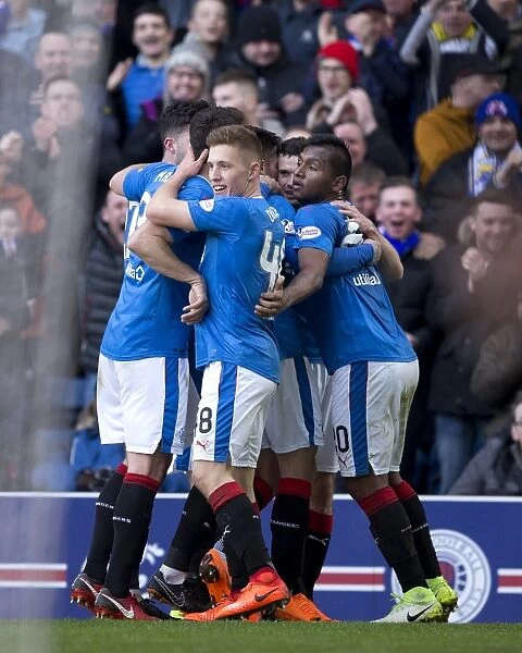 Rangers Football Club: Jamie Murphy's Thrilling Goal Celebration vs Hearts, Scottish Premiership, Ibrox Stadium