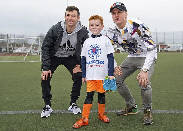 Rangers Football Club: Jason Holt and Jason Cummings Inspire Young Soccer Talents at Easter Camp, Ibrox Complex (Scottish Cup Champions 2003)