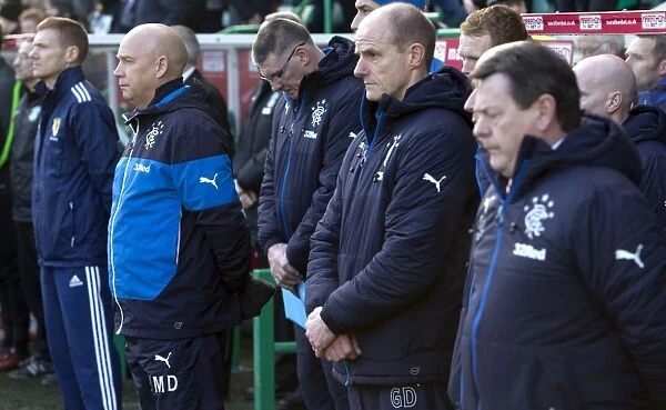 Rangers Football Club: Kenny McDowall and Gordon Durie Pay Tribute During Minutes Silence at Hibernian's Easter Road - Scottish Cup Champions 2003