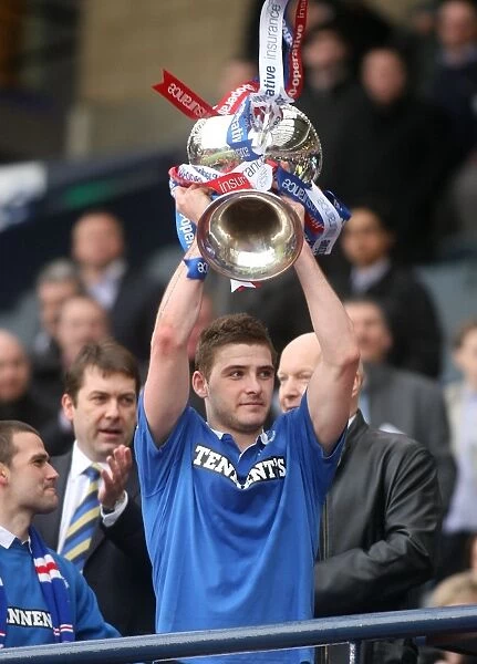 Rangers Football Club: Kyle Hutton Lifts the Co-operative Cup Trophy Against Celtic at Hampden (2011 Champions)