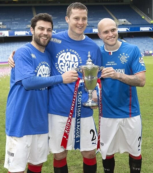 Rangers Football Club: League One Title Win with Foster, Daly, and Law at Ibrox Stadium (Scottish Cup Champions 2003)