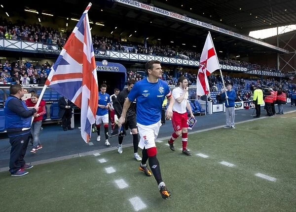 Rangers Football Club: Lee McCulloch Leads Team Out in 2-0 Victory Over Linfield at Ibrox Stadium (Friendly Match)