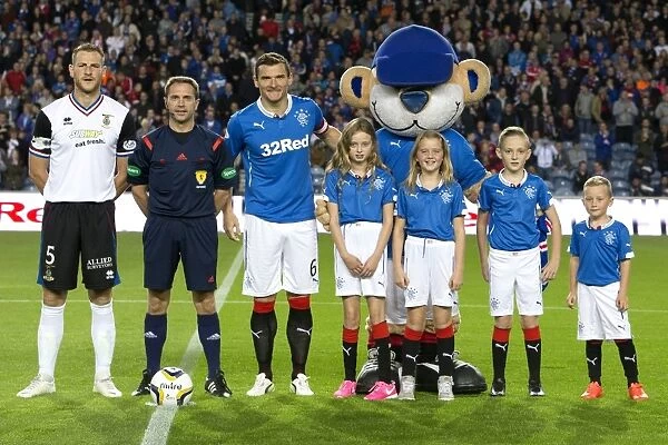 Rangers Football Club: Lee McCulloch and Mascots Celebrate Scottish League Cup Victory (2003)