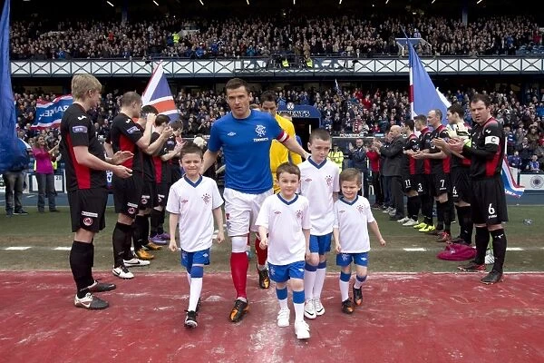 Rangers Football Club: Lee McCulloch and Mascots Kick-Off 2-0 Victory over Clyde at Ibrox Stadium