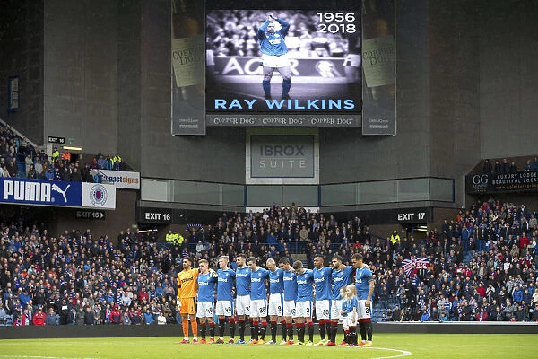Rangers Football Club: Moment of Silence and Black Arm Bands in Honor of Ray Wilkins (Scottish Cup Winning Team, 2003)
