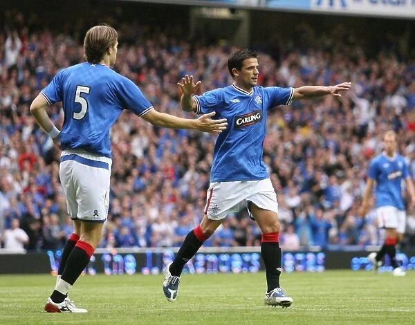 Rangers Football Club: Novo and Papac's Unforgettable Goal Celebration vs. Manchester City (3-2)