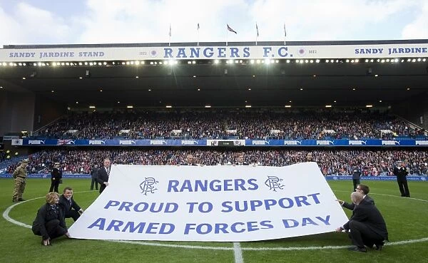 Rangers Football Club: Saluting Heroes - Half-Time Tribute to Armed Forces at Ibrox Stadium, SPFL Championship: Rangers vs Raith Rovers (Scottish Cup Victory, 2003)