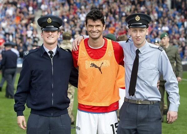 Rangers Football Club: Saluting the Heroes - Emilson Cribari Honors Armed Forces at Ibrox Stadium