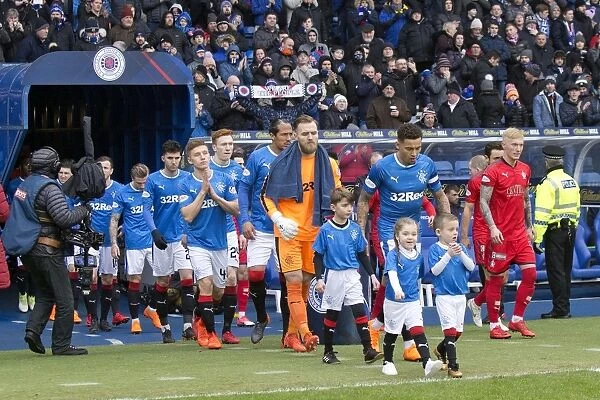 Rangers Football Club: Scottish Cup Quarter-Final Victory - Tavernier and Mascots Celebrate at Ibrox (2003)