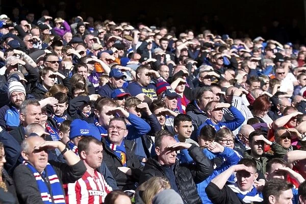Rangers Football Club: A Sea of Fans Basking in Ibrox Stadium's Sunlight during the Scottish Cup Quarterfinals