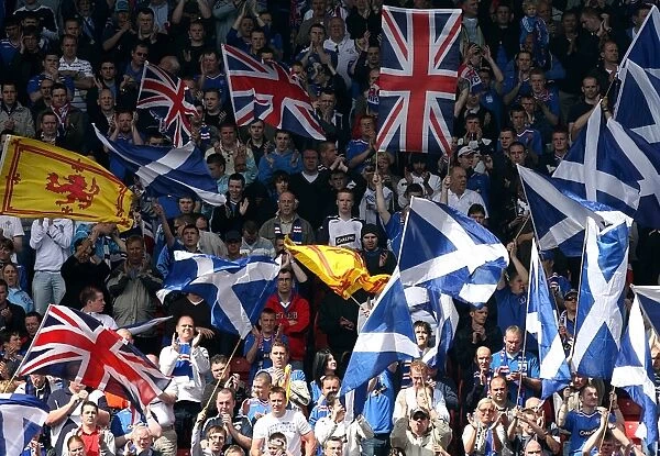 Rangers Football Club: A Sea of Supporters at the 2008 Scottish Cup Final vs Queen of the South - Hampden Park