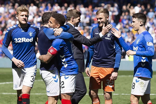 Rangers Football Club: Steven Gerrard and Team Celebrate Historic Scottish Premiership Victory Over Celtic at Ibrox Stadium