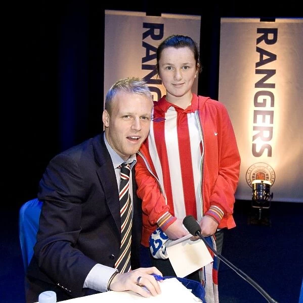 Rangers Football Club: Steven Naismith Interacting with a Fan at the Junior AGM (2010) - The Armadillo