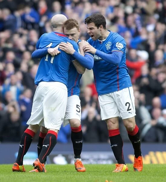 Rangers Football Club: Stevie Smith's Euphoric Goal Celebration with Nicky Law and Richard Foster (2003 Scottish Cup Semi-Final, Ibrox Stadium)