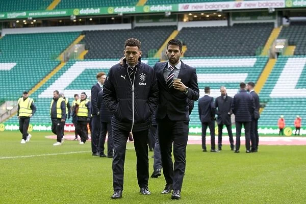 Rangers Football Club: Tavernier and Candeias Pre-Match at Celtic Park - Scottish Cup Champions 2003