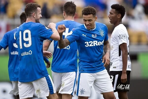 Rangers Football Club: Tavernier and Halliday's Goal Celebration in Florida Cup Victory