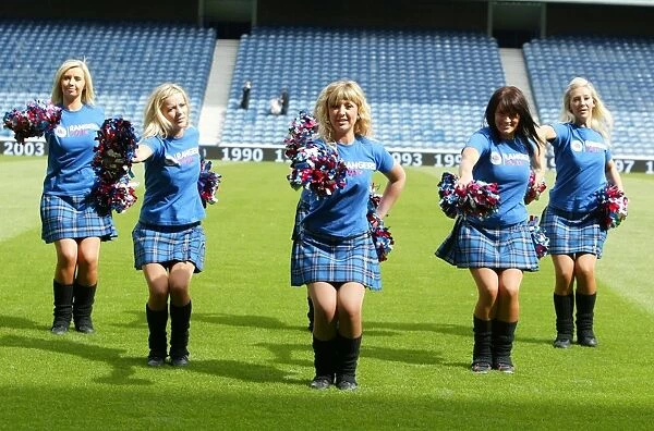 Rangers Football Club: Thrilling Champions Walk 2010 with Excited Cheerleaders