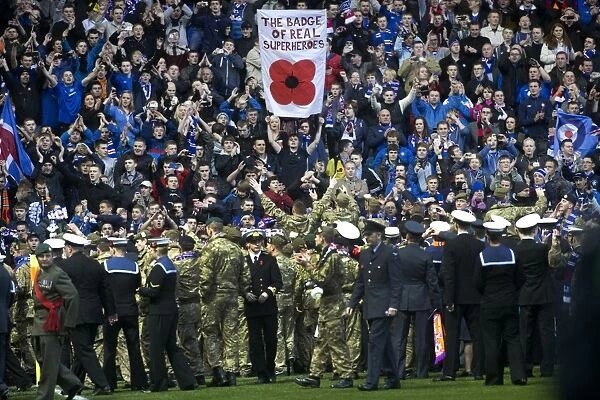 Rangers Football Club: Unified Tribute - Ibrox Stadium: 400 Military Personnel and Rangers Fans Honoring Together on Remembrance Day (Rangers 2-0 Peterhead)