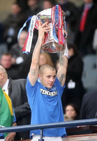 Rangers Football Club: Vladimir Weiss Celebrates Co-operative Cup Victory over Celtic at Hampden (2011)