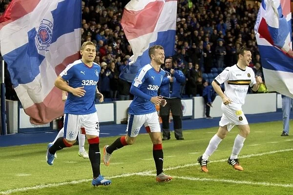 Rangers Football Club: Waghorn and Halliday in Action at Ibrox Stadium