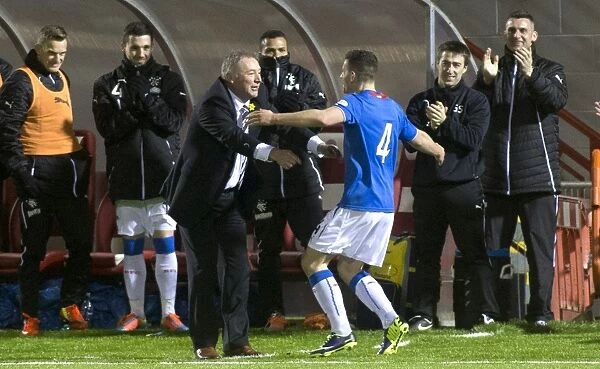 Rangers Fraser Aird and Ally McCoist: A Jubilant Moment in the Scottish Cup Quarter Final Replay Against Albion Rovers