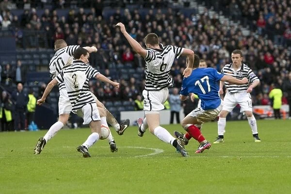 Rangers Fraser Aird Scores the Dramatic Winning Goal in Scottish Third Division Clash at Hampden Park (Queens Park 0-1 Rangers)